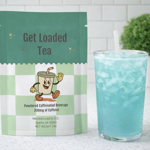 Loaded Tea – Single Packet | 32Oz Caffeinated Flavored Hydration Powder Beverage Mix | Made in USA | Easy to Mix